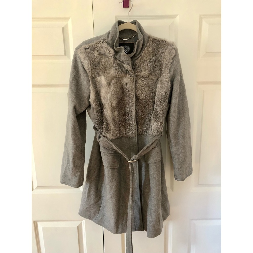 Vince Camuto fur peacoat